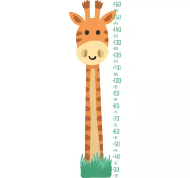Giraff med tillväxtmätares höjdkortsdekal - Tenstickers