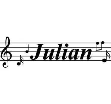 Noter med namn musikaliskt väggdekal - Tenstickers