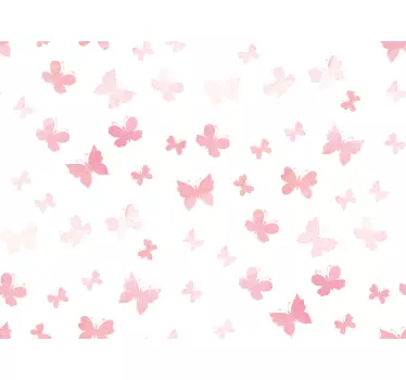 Rosa fjärilar dekaler för möbler - Tenstickers