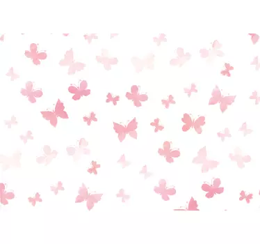 Rosa fjärilar bärbara klistermärken - Tenstickers