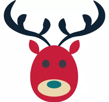 Barns ansikte jul vägg klistermärke - Tenstickers
