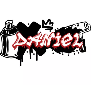 Minimala färger grafitti urban dekal - Tenstickers