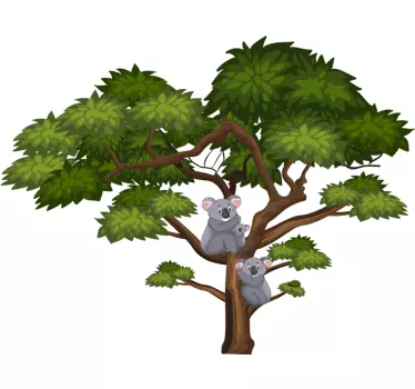 Koalor och trädväggdekal - Tenstickers