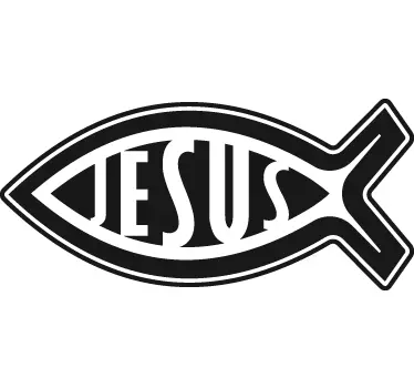 Jesus fisk klistermärke - Tenstickers