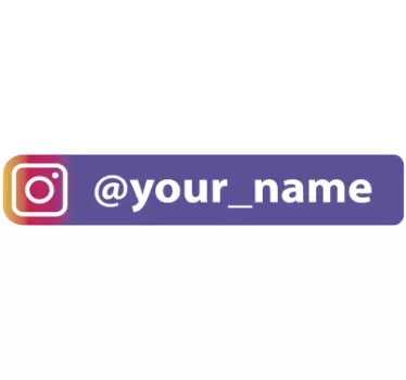 Personlig lila instagram logotyp tecken klistermärke - Tenstickers
