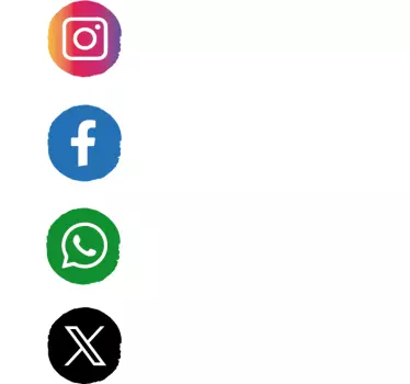 Sociala medier prick ikoner tecken klistermärke - Tenstickers