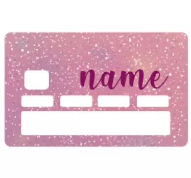 Personlig glitter rosa bankkort klistermärke - Tenstickers