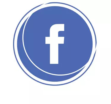 Personlig cirkelfacebook-fönsterdekal - Tenstickers