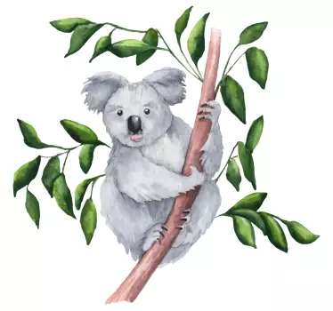 Träd och koala vilda djur klistermärke - Tenstickers