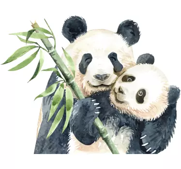 Träd och panda träd väggdekal - Tenstickers