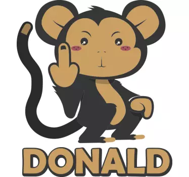 Apa med namn anpassat dekal - Tenstickers