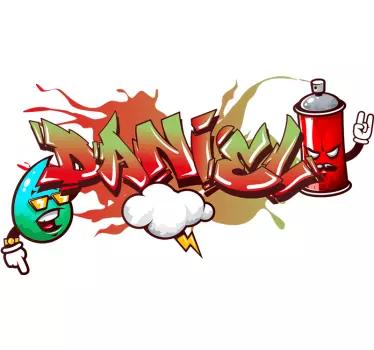 Graffiti spraycan karaktärer urban dekal - Tenstickers
