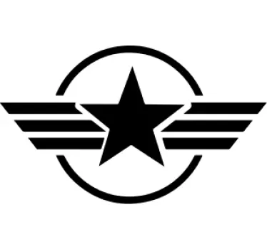 Stjärna omgiven av en cirkel dekal motorcykel - Tenstickers