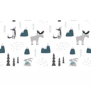 Djurvänner nordisk stil dekaler för möbler - Tenstickers