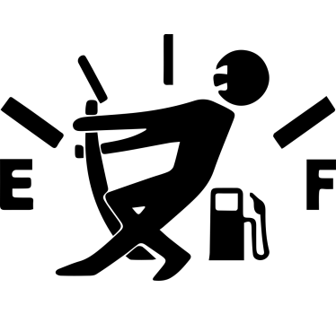 Kämpar för full bensinbilsdekal - Tenstickers