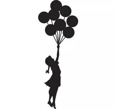 Ballonger banksy bärbar dator klistermärke - Tenstickers