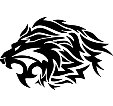 Tribal lejon bil dekal - Tenstickers