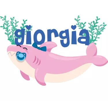 Väggklistermärken djur glad haj design - Tenstickers