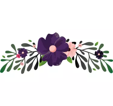 Vilda fält blommor prydnad blomma väggdekal - Tenstickers