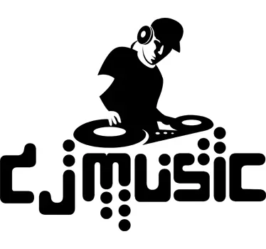 Dj musik vägg klistermärke - Tenstickers