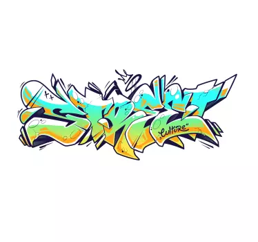 Vägg klistermärke graffiti street life klistermärke bunt - Tenstickers