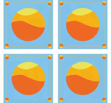 70-talet solskylt överförings dekal - Tenstickers