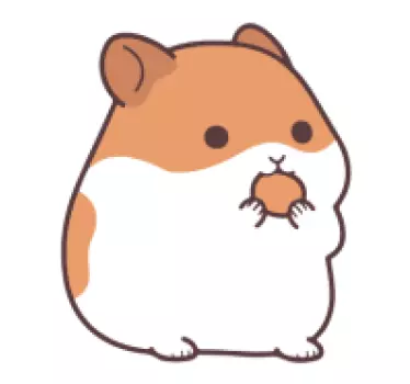 Söt hamster anime husdjur dekaler - Tenstickers