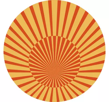 70-tals geometrisk väggdekal med solsken - Tenstickers