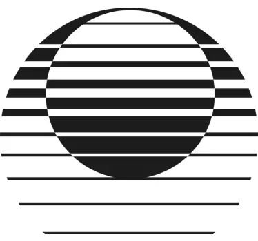 Retro sun draw geometrisk väggdekal - Tenstickers