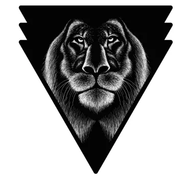 Majestätiskt lejonemblem vilda djur klistermärke - Tenstickers