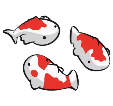 Anime koi fisk vinyl dekal - Tenstickers