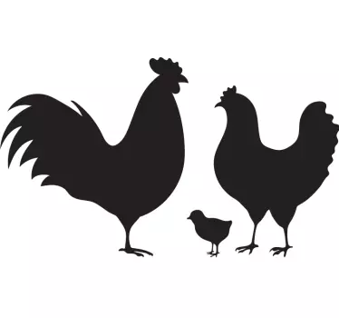 Tuppfamilj fågel dekal - Tenstickers
