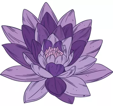 Lotusblomma väggdekor - Tenstickers