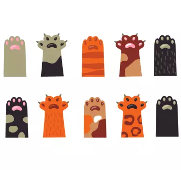 Katt tass print pack husdjur dekaler - Tenstickers