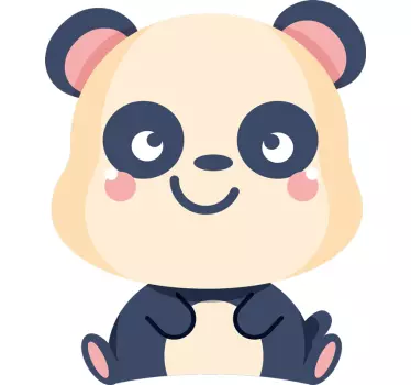 Liten panda djur vägg klistermärke - Tenstickers