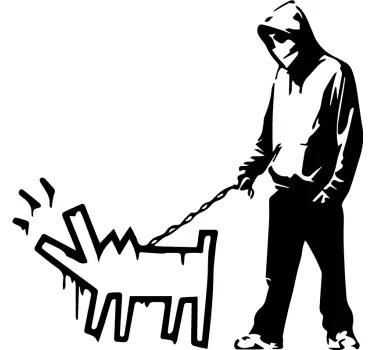 Gremlin dog walker klistermärken - Tenstickers