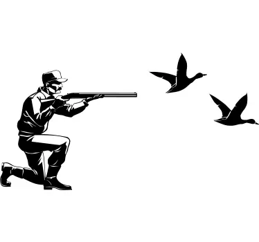 Fågel skytte jägare fågel klistermärke - Tenstickers