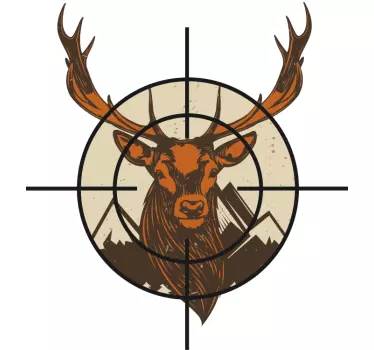 Rådjur i armbåge jägare djur väggdekal - Tenstickers