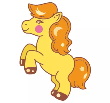 Lekfull ponnykaraktär klistermärken - Tenstickers
