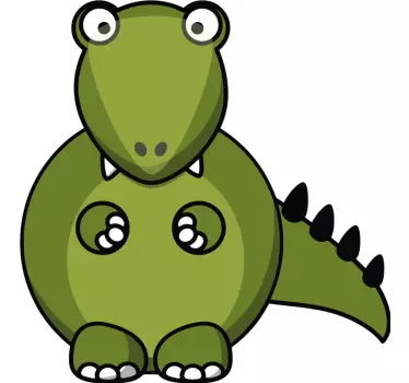 Dinosaurie grön inför drakeväggdekal - Tenstickers