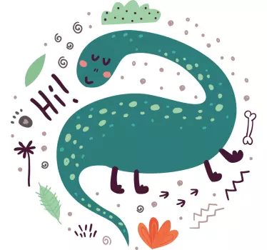 Dinosaurie dras barn drake vägg klistermärke - Tenstickers