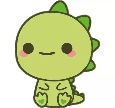 Kawaii dinosaurie barn drake väggdekal - Tenstickers