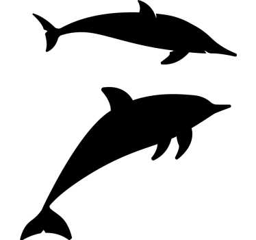 Delfin dusch klistermärke - Tenstickers