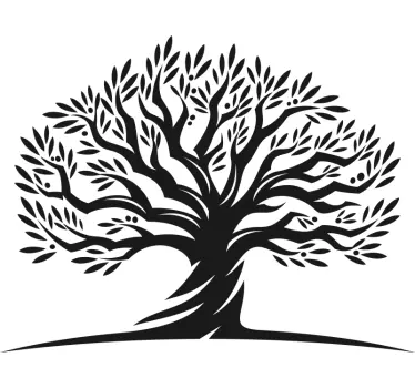 Elegant siluett träd klistermärken - Tenstickers