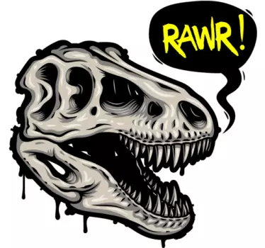 Komisk dinosaurie drake väggdekal - Tenstickers