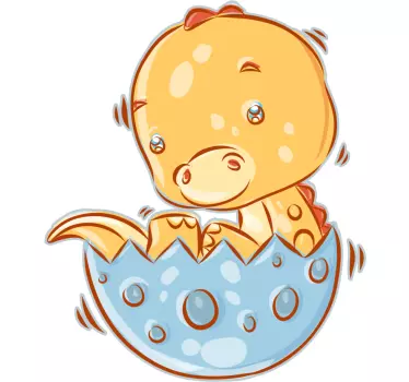 Baby tiranosaur drake vägg klistermärke - Tenstickers