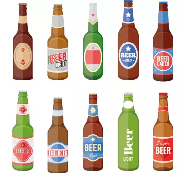 Väggklistermärken djur ölflaskedesign - Tenstickers