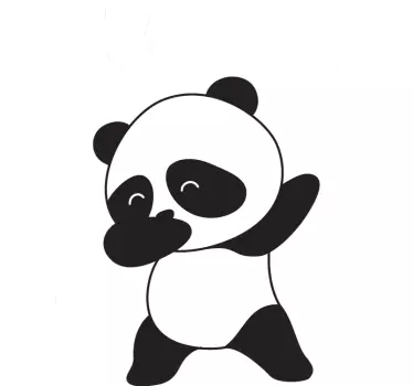 Väggklistermärken djur söt panda figur - Tenstickers