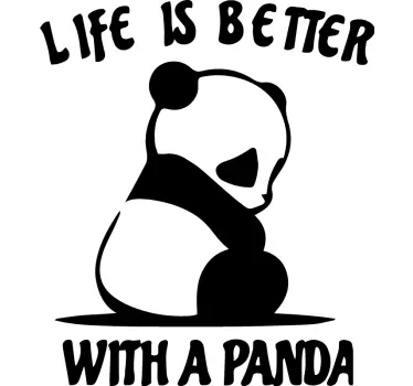 Panda illustration citat klistermärken - Tenstickers