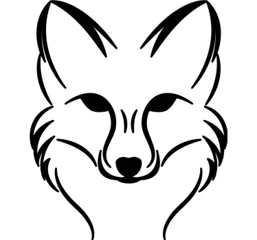 Vild räv huvud vilda djur klistermärke - Tenstickers